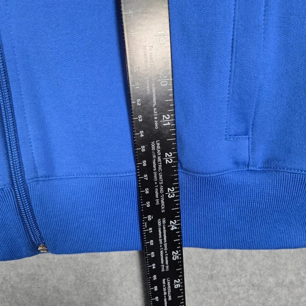 VTG Ralph Lauren Golf Women Medium Full Zip Track Jacket Blue Pima Cotton Mock